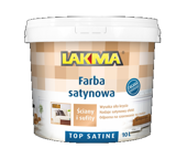 Lakma TOP SATIN Farba Lateksowa do Ścian Sufitów Zmywalna Satynowa Biała 10L
