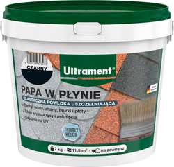 Ultrament Papa w Płynie Renowacyjna do Gontu Papy Dachówki Blach Czarna 4 kg