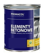 Primacol Farba do Betonowych Ogrodzeń Słupów Fundamentów Fasad Szara 0,7L