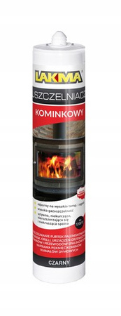 Lakma Uszczelniacz Żaroodporny 1200° do Kominków Pieców Czarny 0,28L