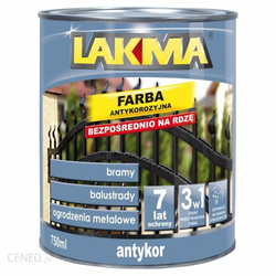 Lakma Antykor Farba Antykorozyjna Ochronno Dekoracyjna do Metalu Biała 5L