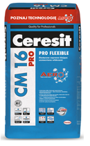 Ceresit CM16 PRO Klej do Glazury Płytek Średniowarstwowy z Włóknami 25kg