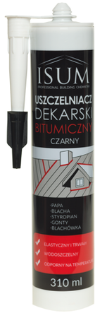 ISUM Uszczelniacz Dekarski Bitumiczny Jednoskładnikowy Czarny 310ml