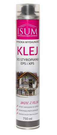 ISUM Klej Pianoklej do Styropianu EPS XPS Styroduru do Ociepleń 750ml