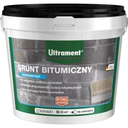 ULTRAMENT Grunt Bitumiczny do Betonu Tynku Jastrychu Silikatów 2,5L