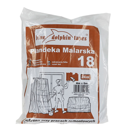 Blue Dolphin Plandeka Malarska Ochronna do Mebli Sprzętu Domowego 4m x 6m
