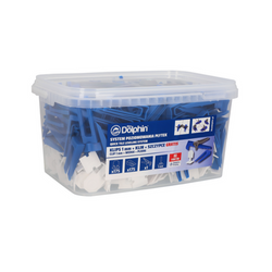 Blue Dolphin System Poziomowania Płytek Klips 1mm + Klin + Szczypce 175szt