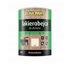Lakma DREWNOKOLOR Lakierobejca Akrylowa do Drewna Połysk Biała 2,5L