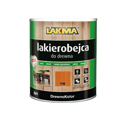 Lakma DREWNOKOLOR Lakierobejca Akrylowa do Drewna Połysk Tik 2,5L