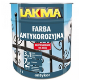 Lakma Antykor Farba Antykorozyjna Ochronno Dekoracyjna do Metalu Zielona 5L