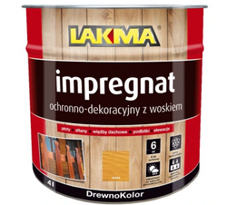 Lakma Drewnokolor Impregnat Ochronno Dekoracyjny z Woskiem Sosna 4L