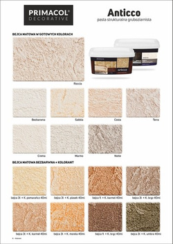 Primacol Werniks Bejca Dekoracyjno Ochronna do Tynku GK Szpachli Matowa 3L