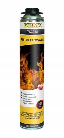 Lakma Piana Montażowa Pistoletowa Uszczelniająca Ciężkozapalna B1 0,75L