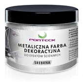 Ponteck Farba Dekoracyjna Metaliczna Wykończeniowa Srebrna 0,2L