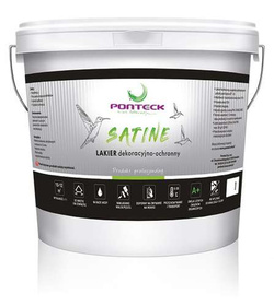 Ponteck Satine Lakier Dekoracyjno Ochronny do Tynku Betonu Tapet Satyna 2,5L