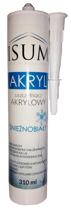 ISUM Akryl Uszczelniacz Akrylowy do Wypełniania Pęknięć Rys Biały 310ml